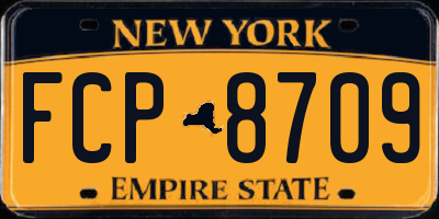 NY license plate FCP8709