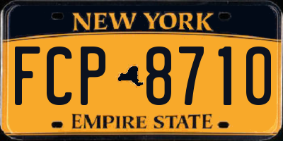 NY license plate FCP8710