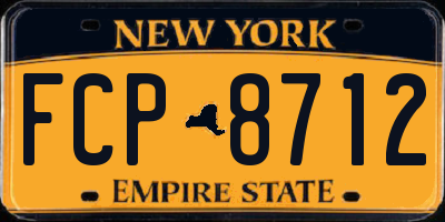 NY license plate FCP8712