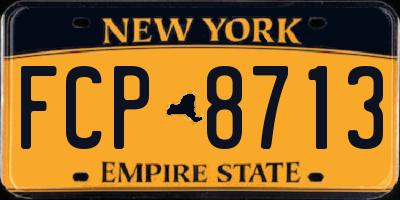 NY license plate FCP8713