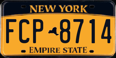 NY license plate FCP8714
