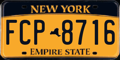 NY license plate FCP8716