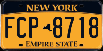 NY license plate FCP8718
