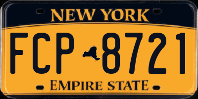 NY license plate FCP8721