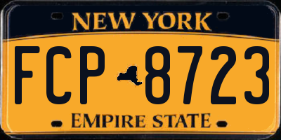 NY license plate FCP8723