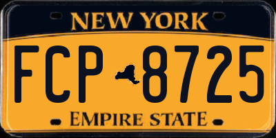 NY license plate FCP8725