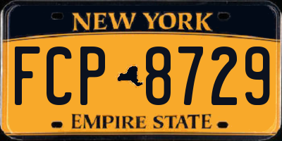 NY license plate FCP8729