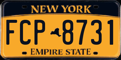 NY license plate FCP8731
