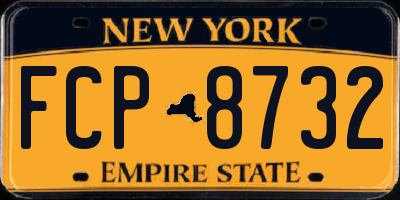 NY license plate FCP8732