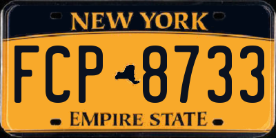 NY license plate FCP8733