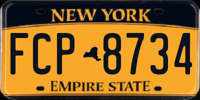 NY license plate FCP8734