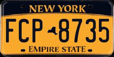 NY license plate FCP8735