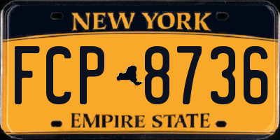 NY license plate FCP8736