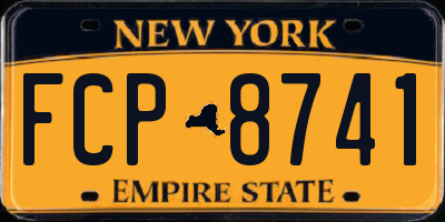 NY license plate FCP8741