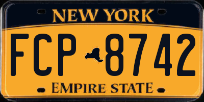 NY license plate FCP8742