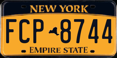 NY license plate FCP8744
