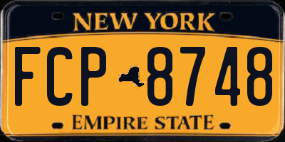 NY license plate FCP8748