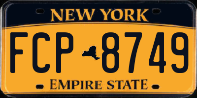 NY license plate FCP8749