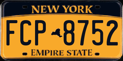 NY license plate FCP8752