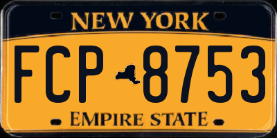 NY license plate FCP8753
