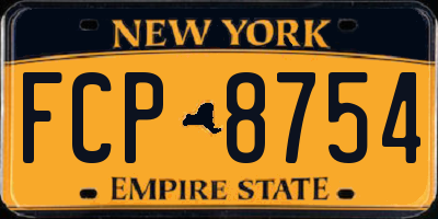 NY license plate FCP8754