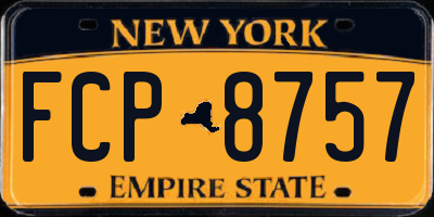 NY license plate FCP8757