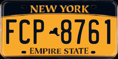 NY license plate FCP8761