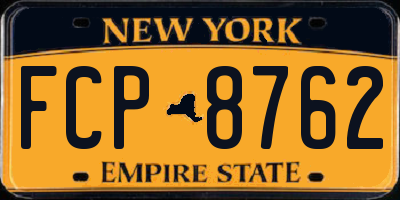 NY license plate FCP8762