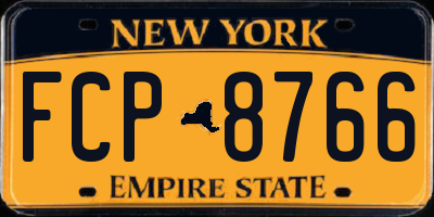 NY license plate FCP8766