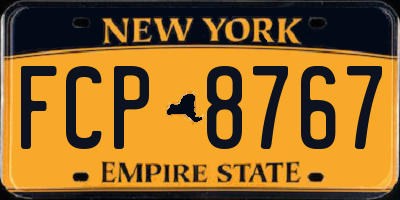 NY license plate FCP8767