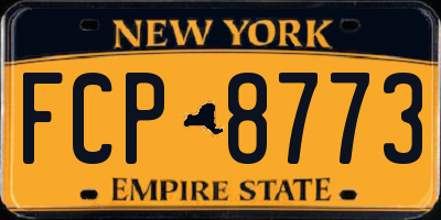 NY license plate FCP8773
