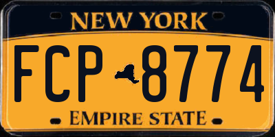 NY license plate FCP8774