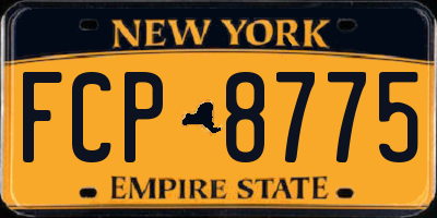 NY license plate FCP8775