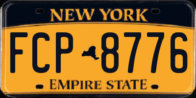 NY license plate FCP8776