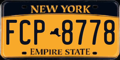 NY license plate FCP8778