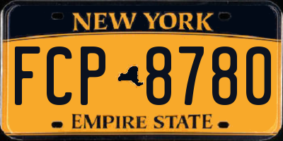 NY license plate FCP8780