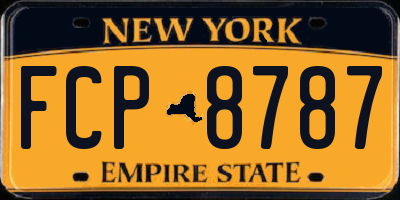 NY license plate FCP8787