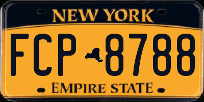 NY license plate FCP8788