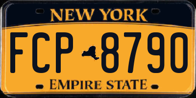 NY license plate FCP8790
