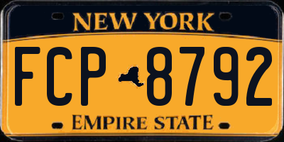NY license plate FCP8792