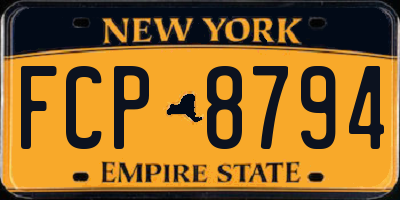 NY license plate FCP8794