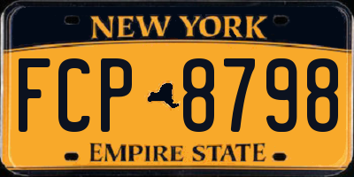NY license plate FCP8798