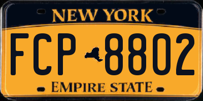 NY license plate FCP8802