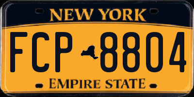 NY license plate FCP8804