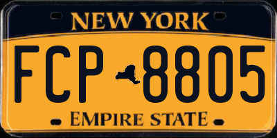 NY license plate FCP8805