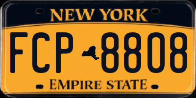 NY license plate FCP8808
