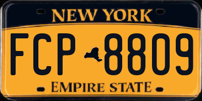 NY license plate FCP8809