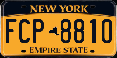 NY license plate FCP8810