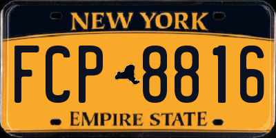 NY license plate FCP8816