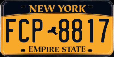 NY license plate FCP8817